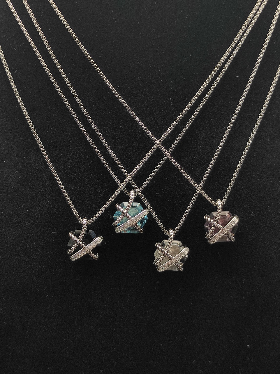 NO:109405,David Yurman 11mm hexagonal drill necklace. Chain thickness 1.5mm, length 45 5cm delay chain, jewelry quality, necklace19860909David Yurman11mm六角钻项链. 链条粗1.5mm,长度45 5cm延迟链,饰品精品,necklace,Jewelry