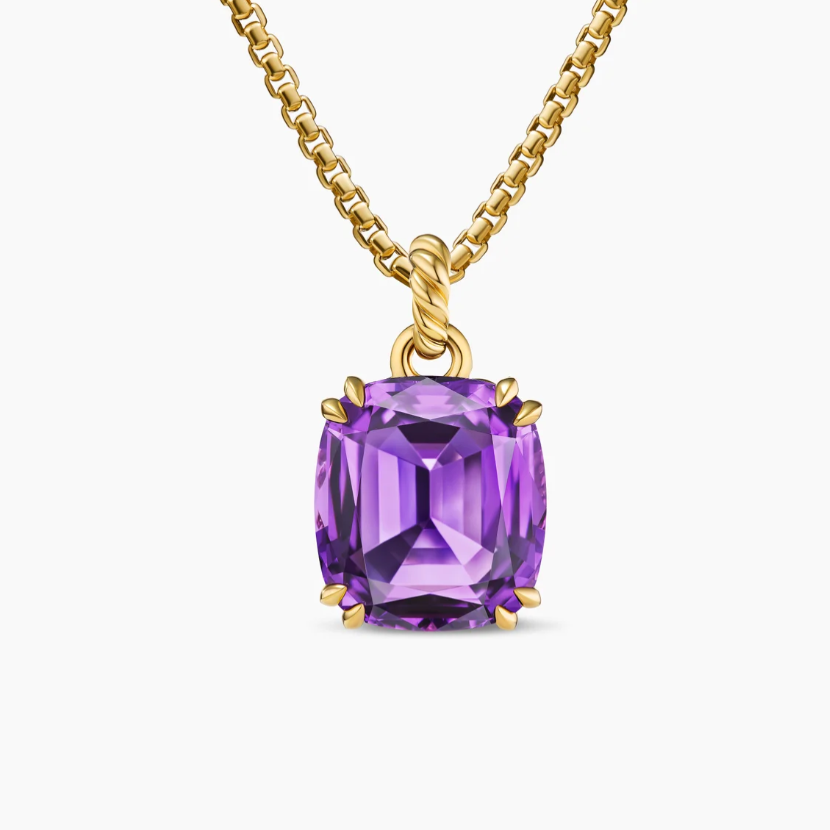 NO:109865,David Yurman 22mm golden z amethyst Marbella necklace. Chain thick 3mm, length 50 5cm delay chain, jewelry quality, necklace19860909David Yurman 22mm金色z紫水晶马尔贝拉项链.链条粗3mm,长度50 5cm延迟链,饰品精品,necklace,Jewelry