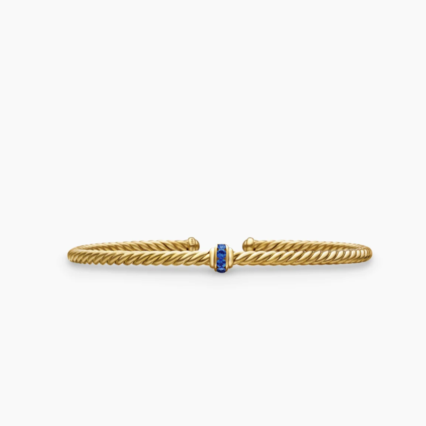 NO:109624,David Yurman golden 3mm round bead blue diamond bracelet., jewelry quality, bracelet19860909David Yurman金色3mm圆珠蓝钻手镯.,饰品精品,bracelet,Jewelry