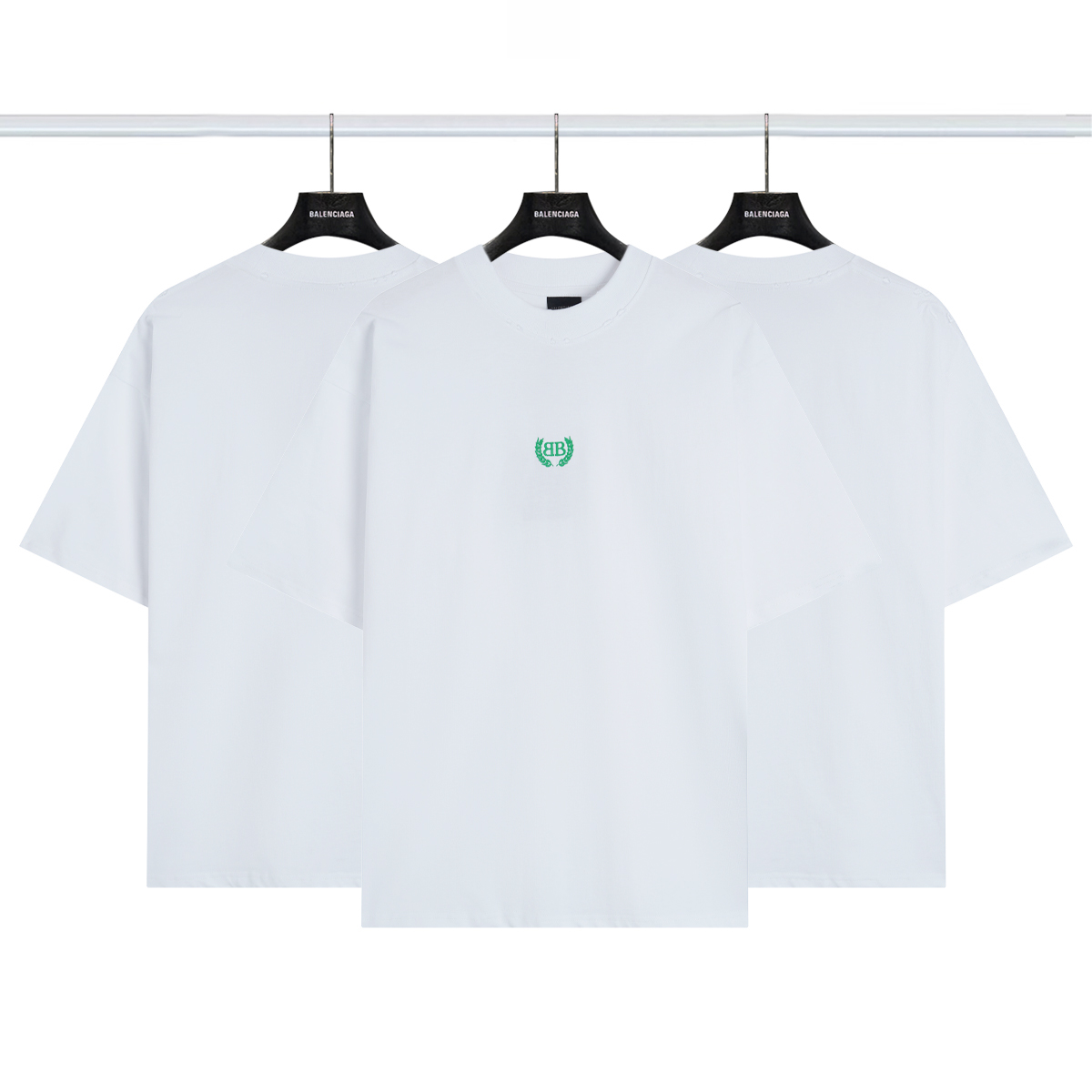 巴黎世家Balenciaga 双B麦穗字母刺绣短袖💰P80 颜色:白色