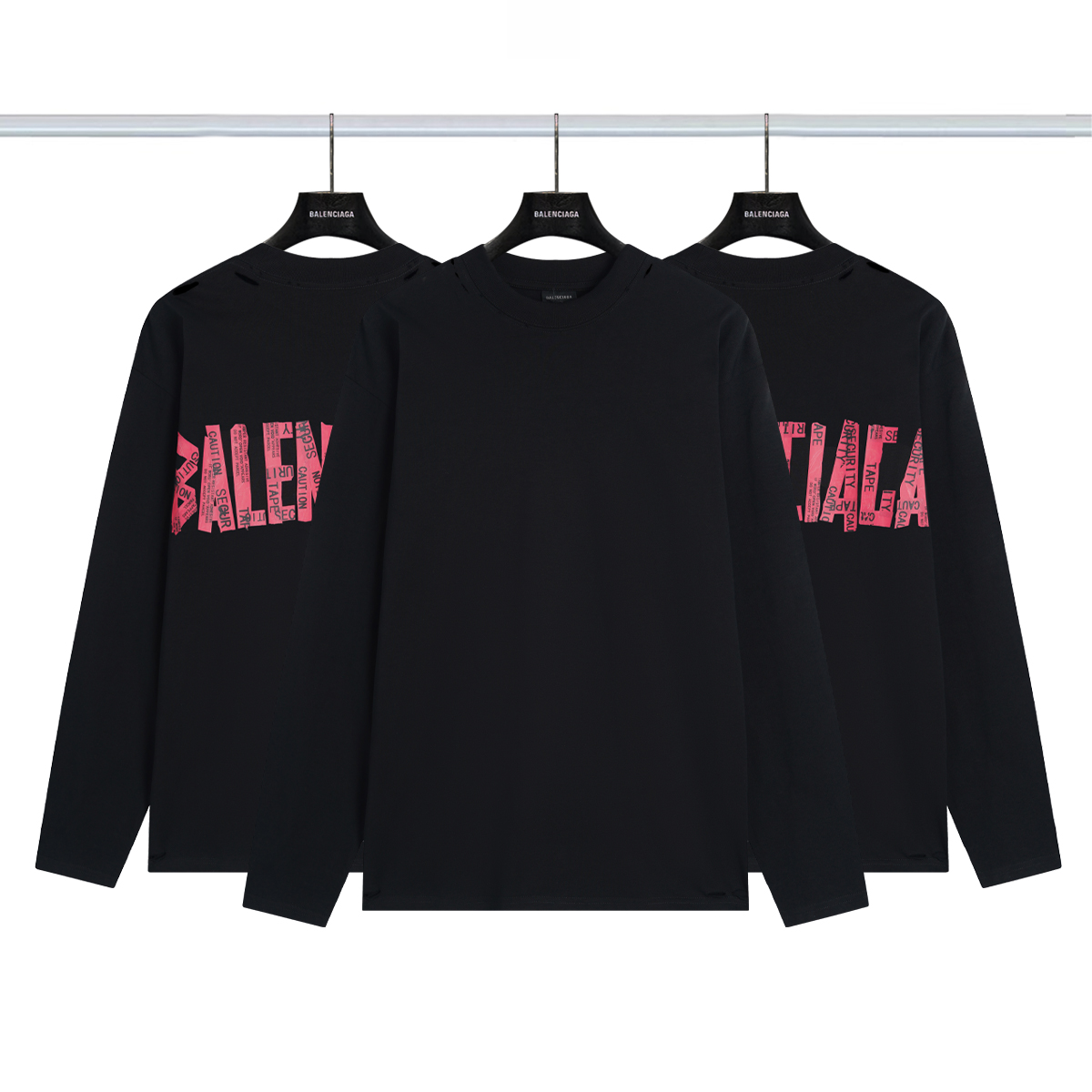 P100 Balenciaga nueva cinta adhesiva manga larga Color: negro Talla: xs-l