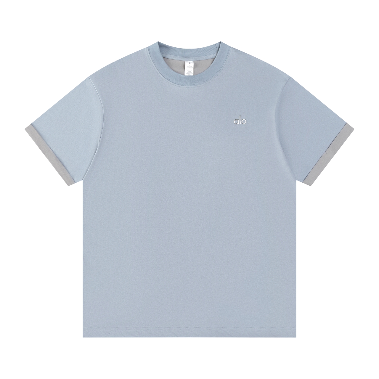 「顶级品质」 ALO 25年新款春夏圆领宽松双色短袖 ✅25年最新 最流行的双色短袖他来啦 袖口翻边设计 显瘦的同时又很有设计感真的爱了 ✅宽松挺括版型男女同款可搭配情侣 三标齐全该有的都有彰显排面 0缩水率高品质第一次不买怪你不回头怪我 ✅索罗纳高密度螺纹领口不易变形避免上身领口尴尬 这是大牌都舍不得用的面料 因为什么?因为贵! ✅240G双色双纱纯棉面料 区别市场成本低廉的双面涤纶面料 挺括有坠感 🤎💜♥️简单的款更要质量好 - 是我们的宗旨 ✅⚠️⚠️这里承诺100%实重240G面料 支持鉴定.市场大把自称260 280的 实际上一摸比我家的薄的多 甚至手感没有我家好 文案吹牛逼没用 还得看品质. ✅面料缩水率控制在2% 出口级固色品质 真正做到了不易变形 缩水 不掉色 市场做什么巴黎世家 Lv的 都不敢承诺 一个做alo的我做到了 ️太多人转发这款不知道买谁的? 担心收到货质量不好? 老板大大拍胸脯保证在我这儿通通不存在 盲拿我家 绝无意外 ️ ✅最大码数可穿230斤 出口欧美无压力 颜色: 花灰色 灰绿色 浅咖色 天蓝色 梅紫色 藏青色