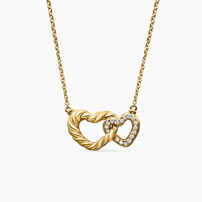 David Yurman Gold-Colored Necklace with 1.5mm Chain, 42+3+3cm Extension – DYXL-170