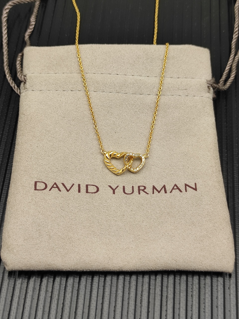 David Yurman Gold-Colored Necklace with 1.5mm Chain, 42+3+3cm Extension – DYXL-170 - 图片 2