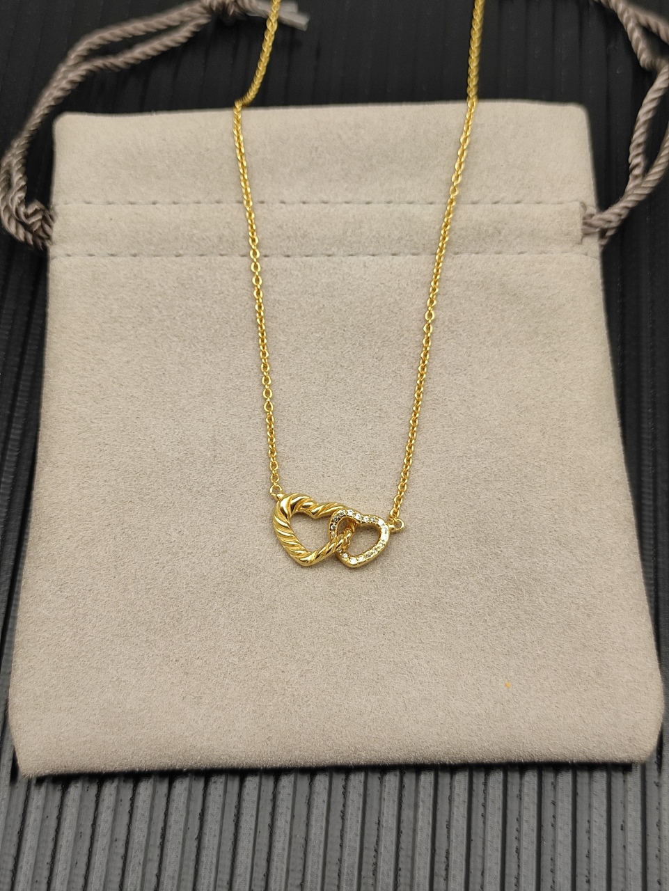 David Yurman Gold-Colored Necklace with 1.5mm Chain, 42+3+3cm Extension – DYXL-170 - 图片 3