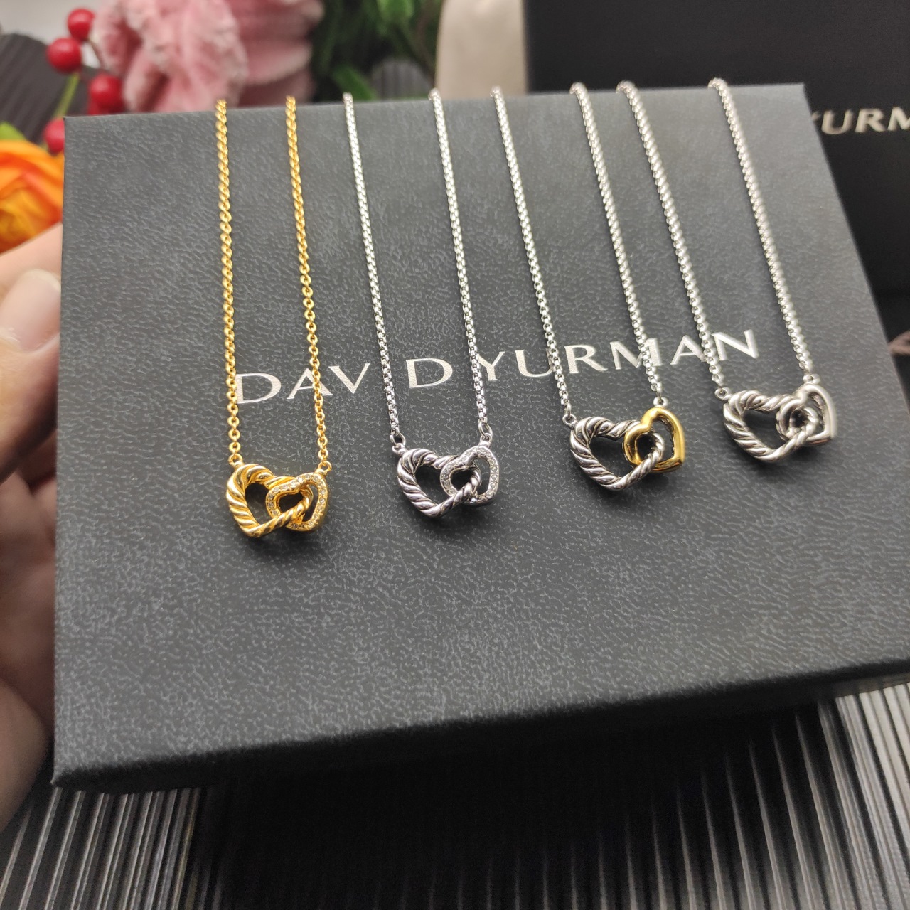 David Yurman Gold-Colored Necklace with 1.5mm Chain, 42+3+3cm Extension – DYXL-170 - 图片 9