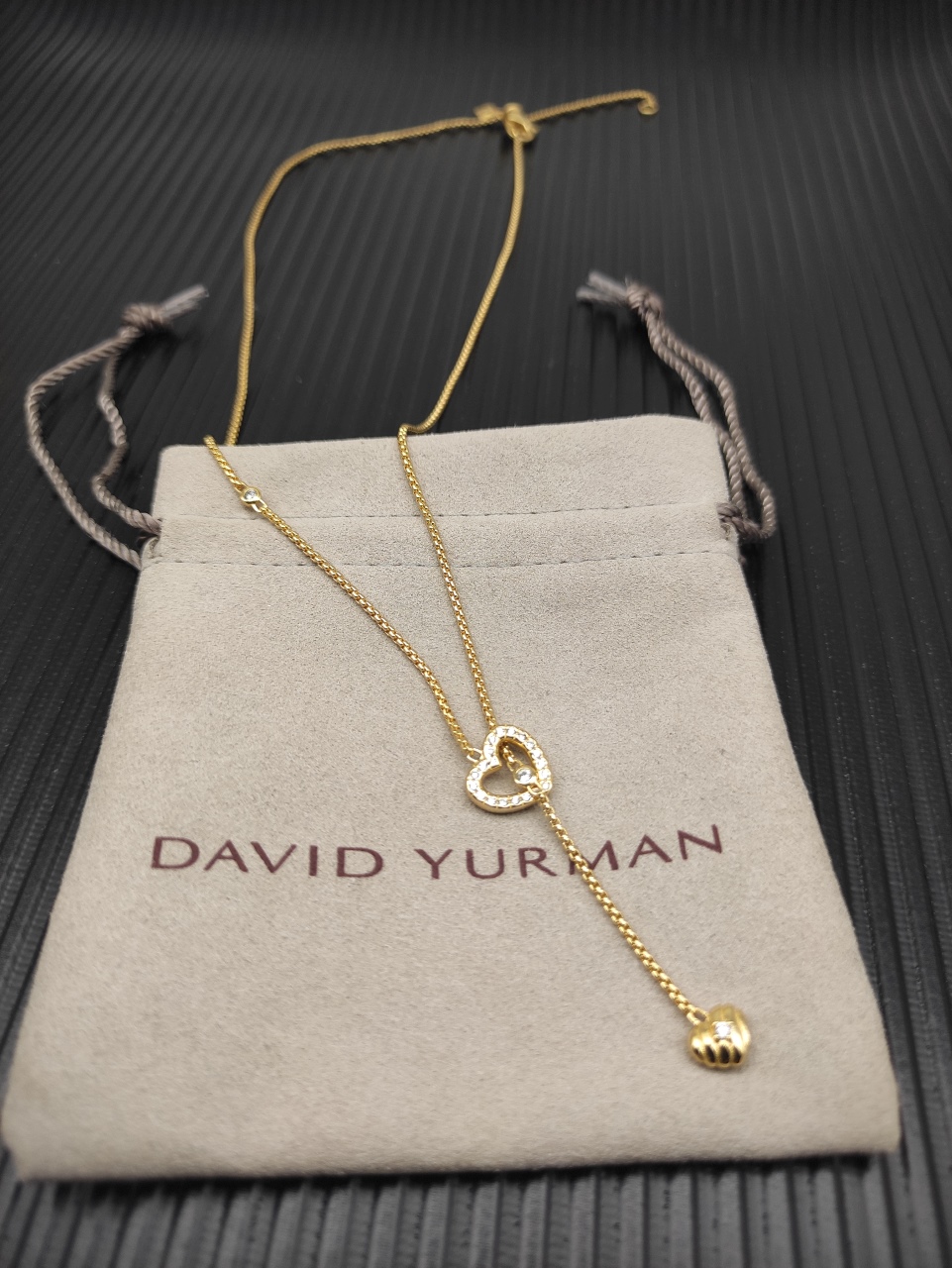 David Yurman Gold-Colored Necklace with 1.5mm Chain, 45+5cm Extension – DYXL-172
