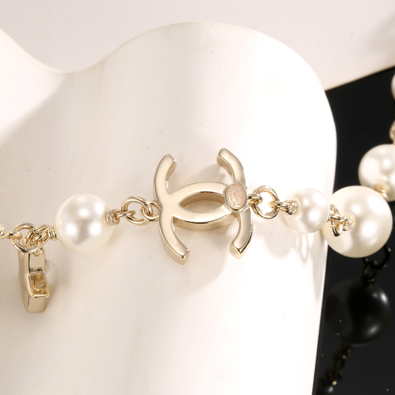 chanel pearl star heart cc charm necklace