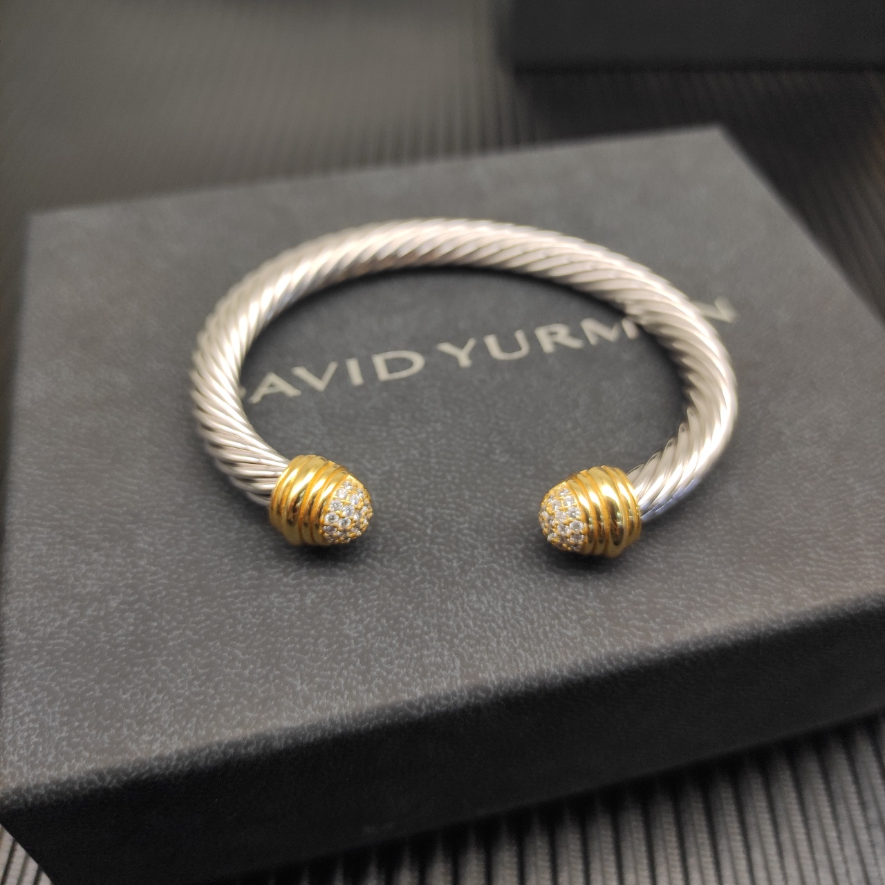 625 💰David Yuurman 7 mm half-blown drilled gold-headed bracelets. No. DYSZ-339 - 图片 6
