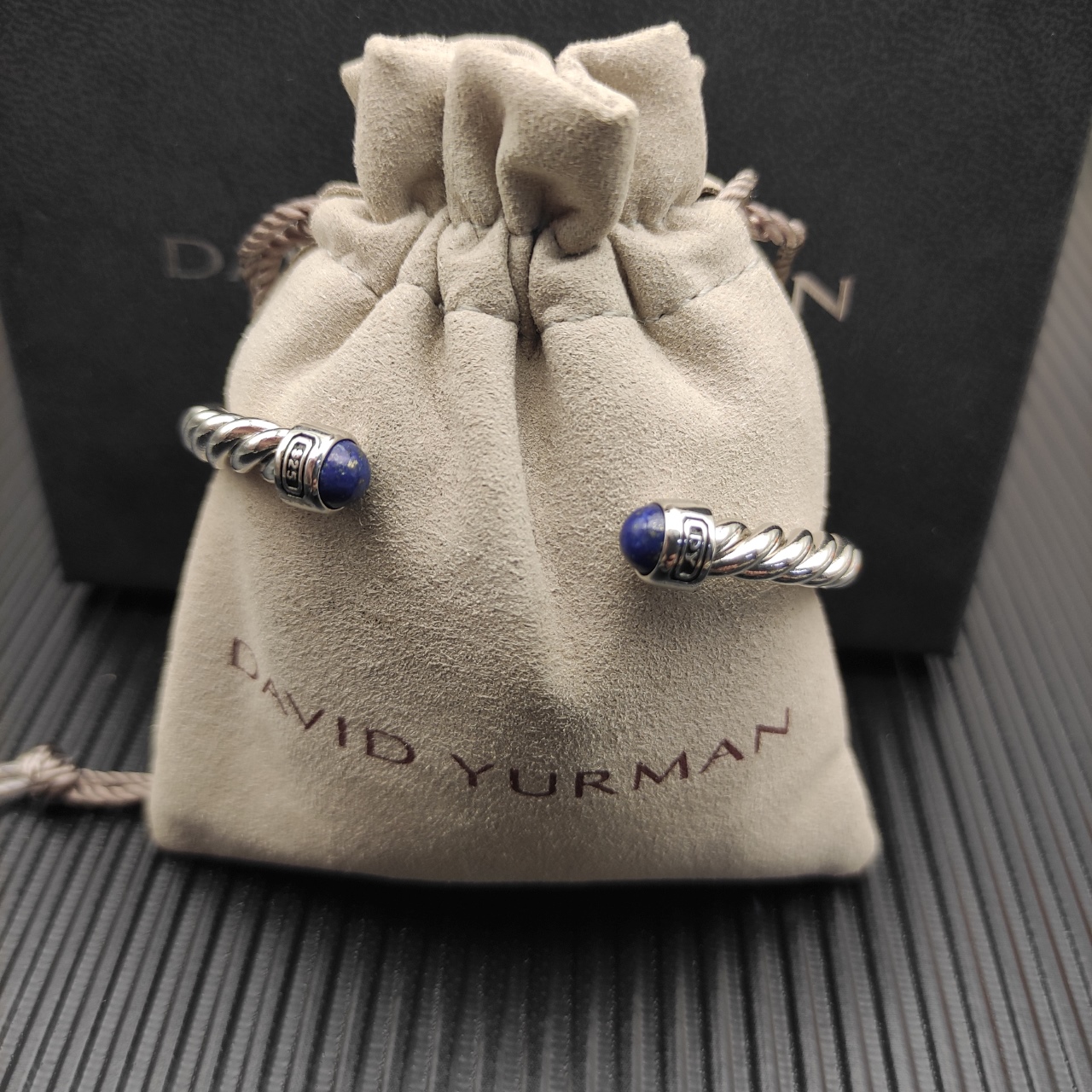 575 💰David Yurma 6MM silver-coloured typhus cuff bracelet. No. DYSZ-344 - 图片 3