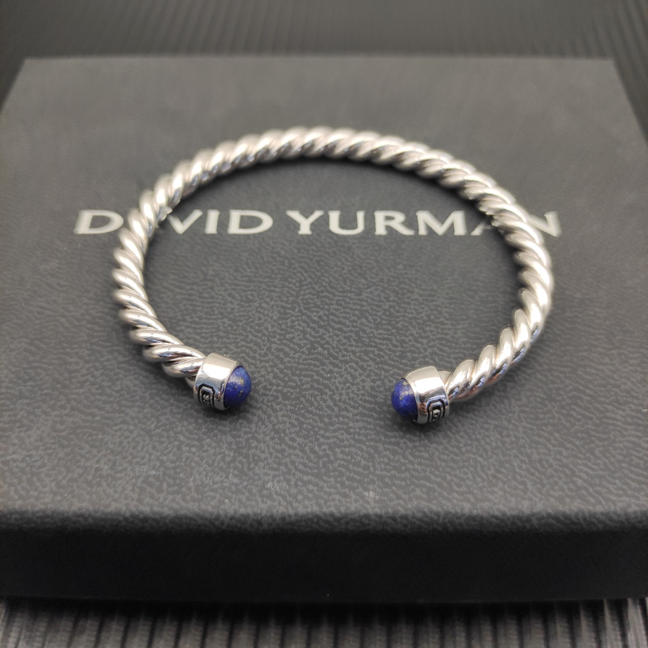575 💰David Yurma 6MM silver-coloured typhus cuff bracelet. No. DYSZ-344 - 图片 7