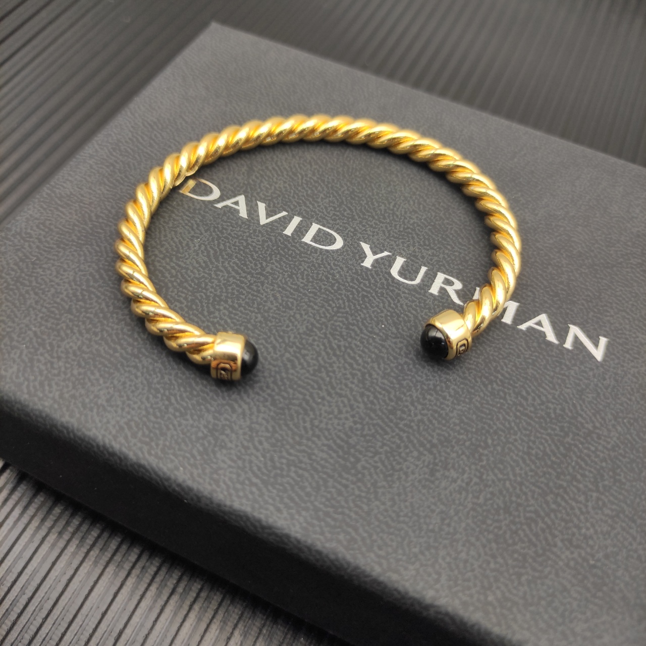 575 💰David Yurman 6MM Golden Manaunoni line cuff bracelet. Number DYSZ-347 - 图片 7