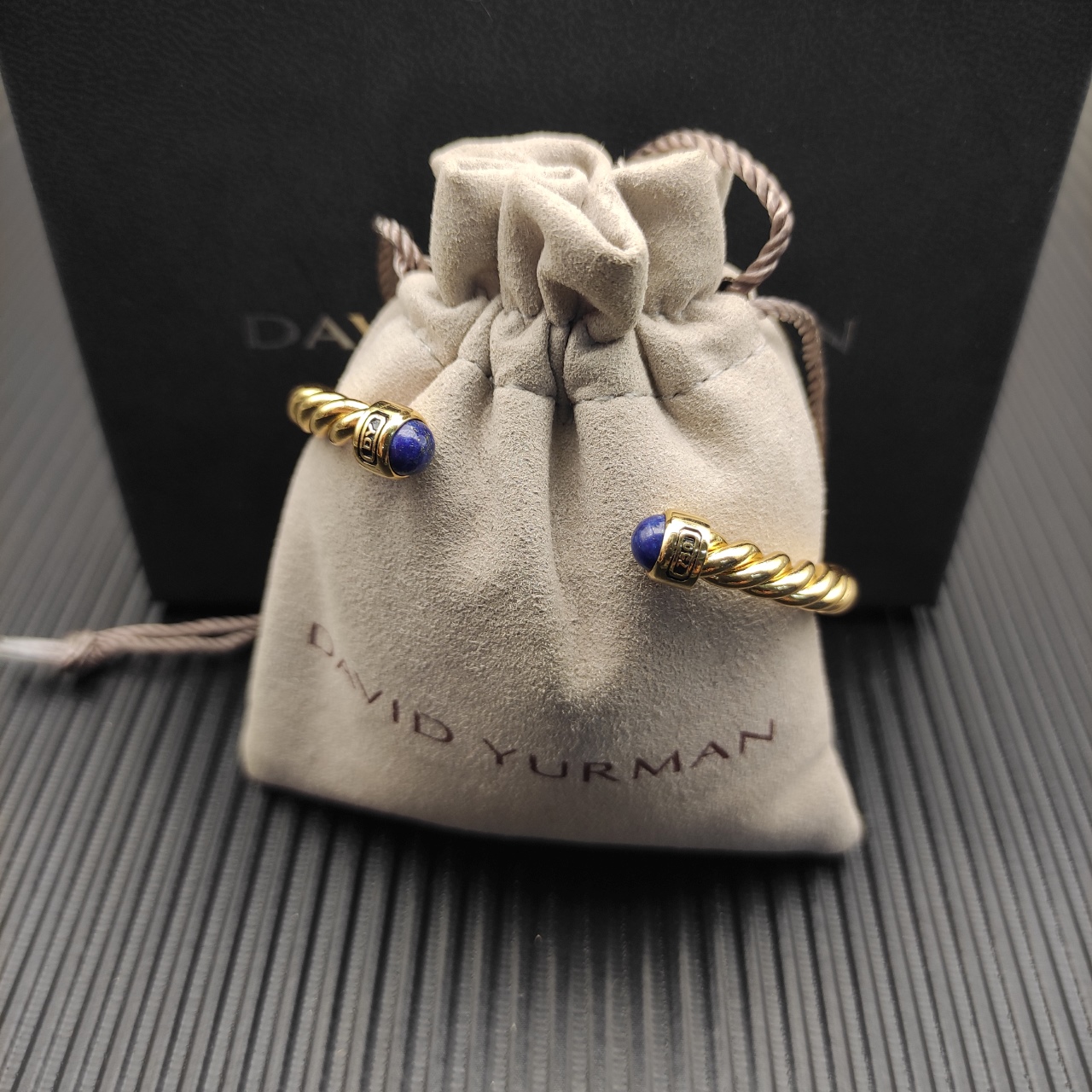 575 💰David Yurman 6MM golden and green cuff bracelets. Number DYSZ-350 - 图片 4