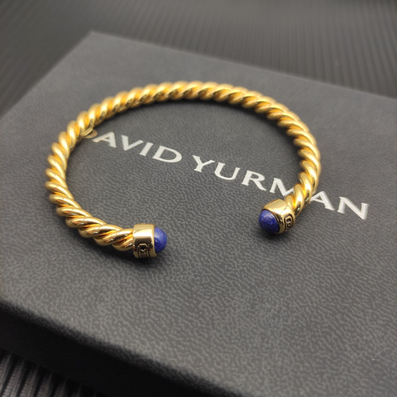 575 💰David Yurman 6MM golden and green cuff bracelets. Number DYSZ-350 - 图片 7