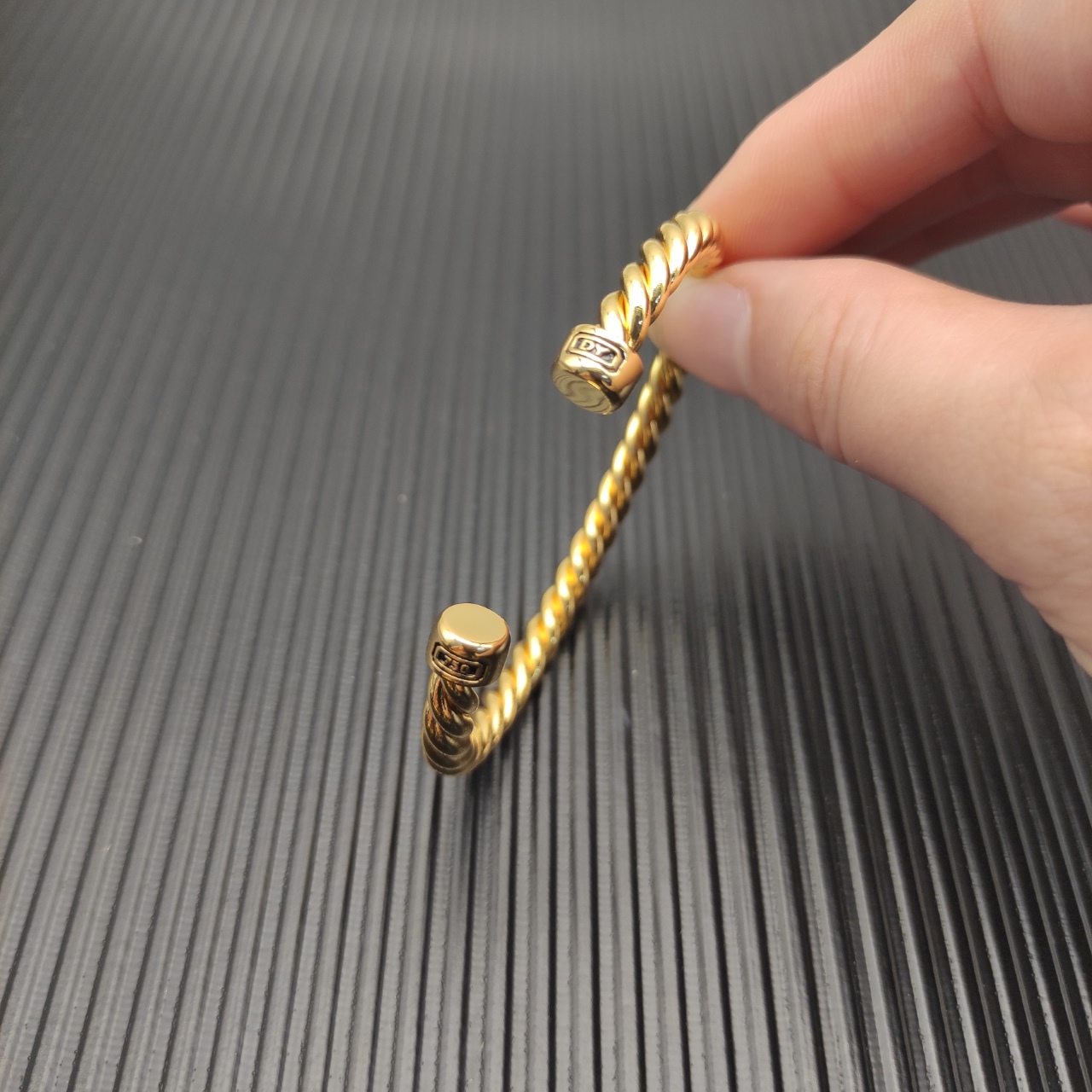 575 💰David Yuurman 6MM gold roundhead cuff bracelet. No. DYSZ-352 - 图片 5