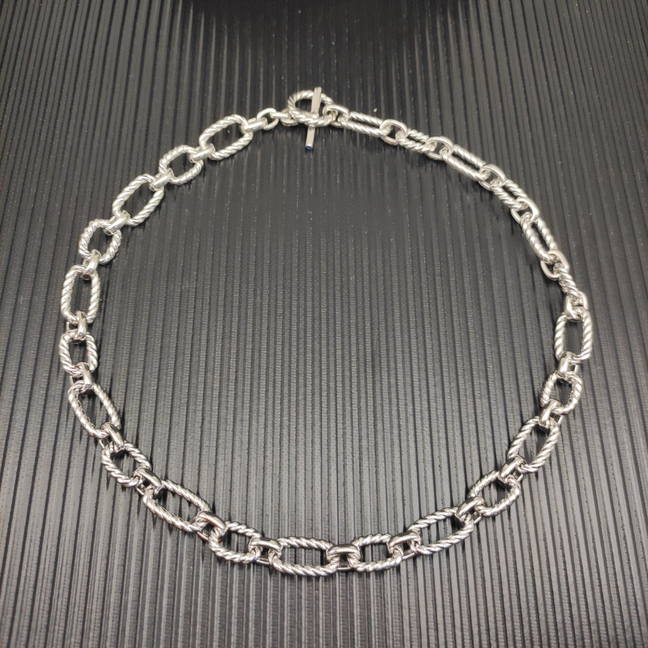 1075 💰David Jurman Newline sapphire necklace. Silver, 50 cm long. No. DYXL-193 - 图片 4