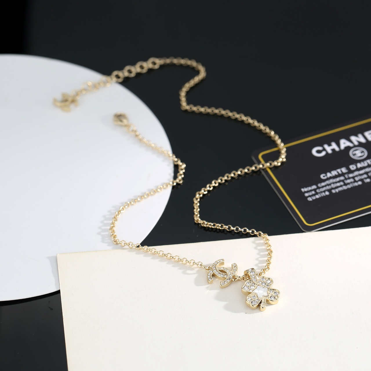  项链Chanel 小香 双c四叶草项链 代购级别 一比一打造 ❗️除了惊艳还是惊艳，巨美巨好看，巨巨重