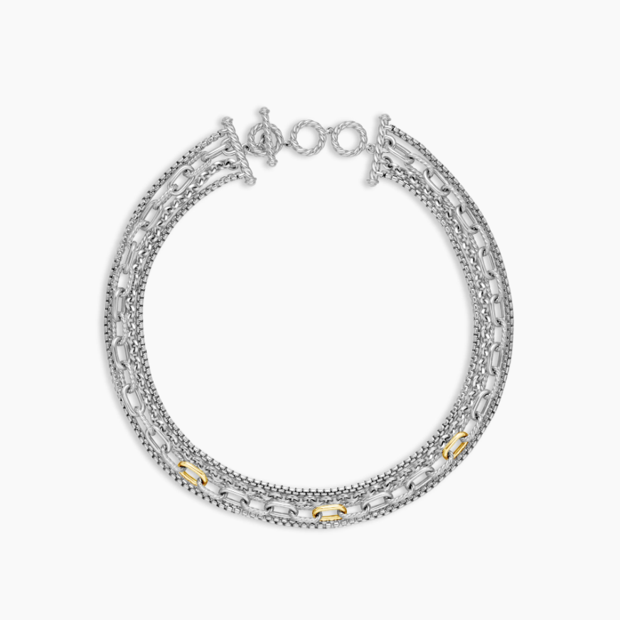 NO:603402,David Yurman silver 29mm multi-row chain necklace. Length 46+2+2+2cm delay chain, fine jewelry, necklace19860909David Yurman 银色29mm 多排链项链.长度46+2+2+2cm延迟链,饰品精品,necklace,Jewelry