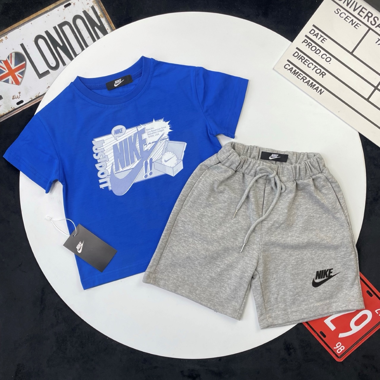 🌐 Nike ♻️Conjunto de camiseta (90-150) ♻️ Camiseta ♻️ Pantalones cortos 🎗 ¡Etiqueta original! ¡Embalaje original! ¡Ma…