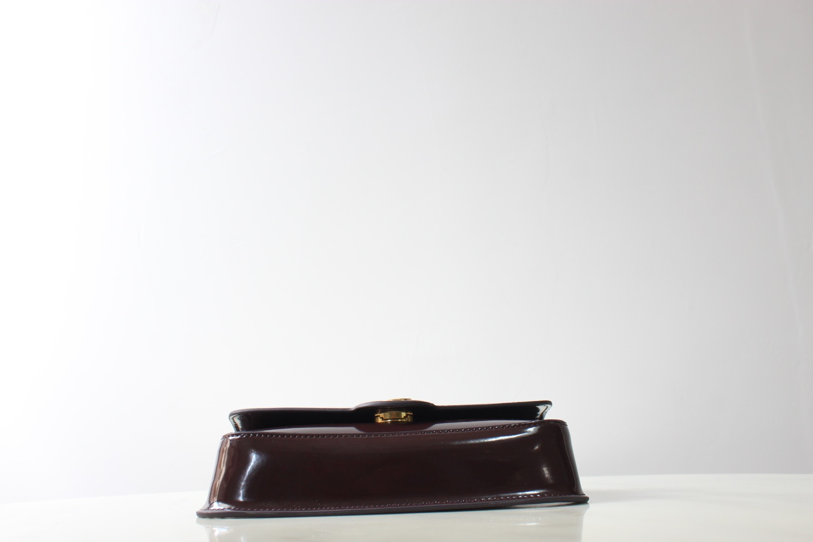 Tory Burch 酒红 ToryBurch新款法棍包 Robinson系列漆皮单肩包 手袋廓形 百搭