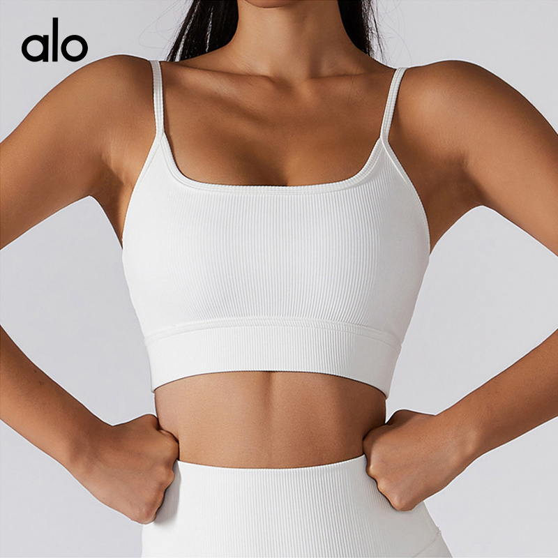 Alo sports bra yoga white