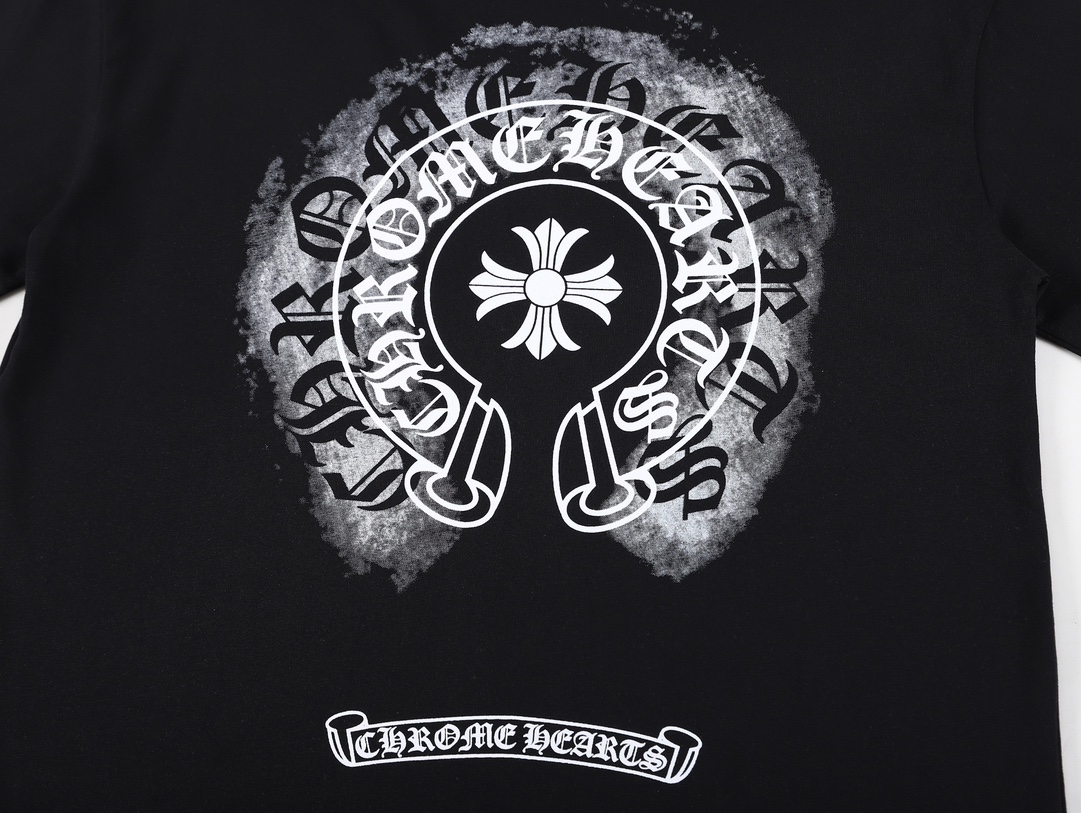 高版本Chrome Hearts 克罗心 模糊重影发泡印花短袖