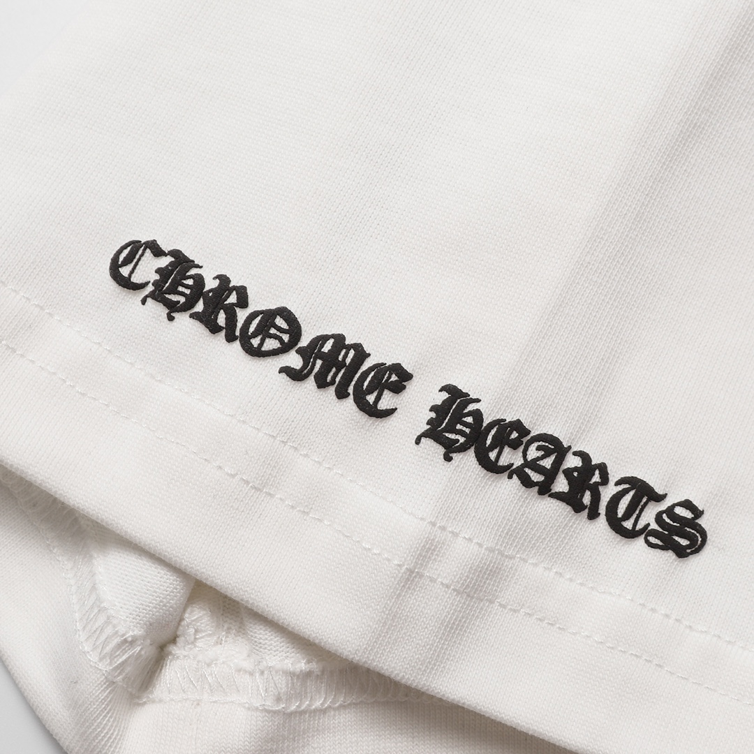 高版本Chrome Hearts 克罗心马蹄十字发泡印花短袖