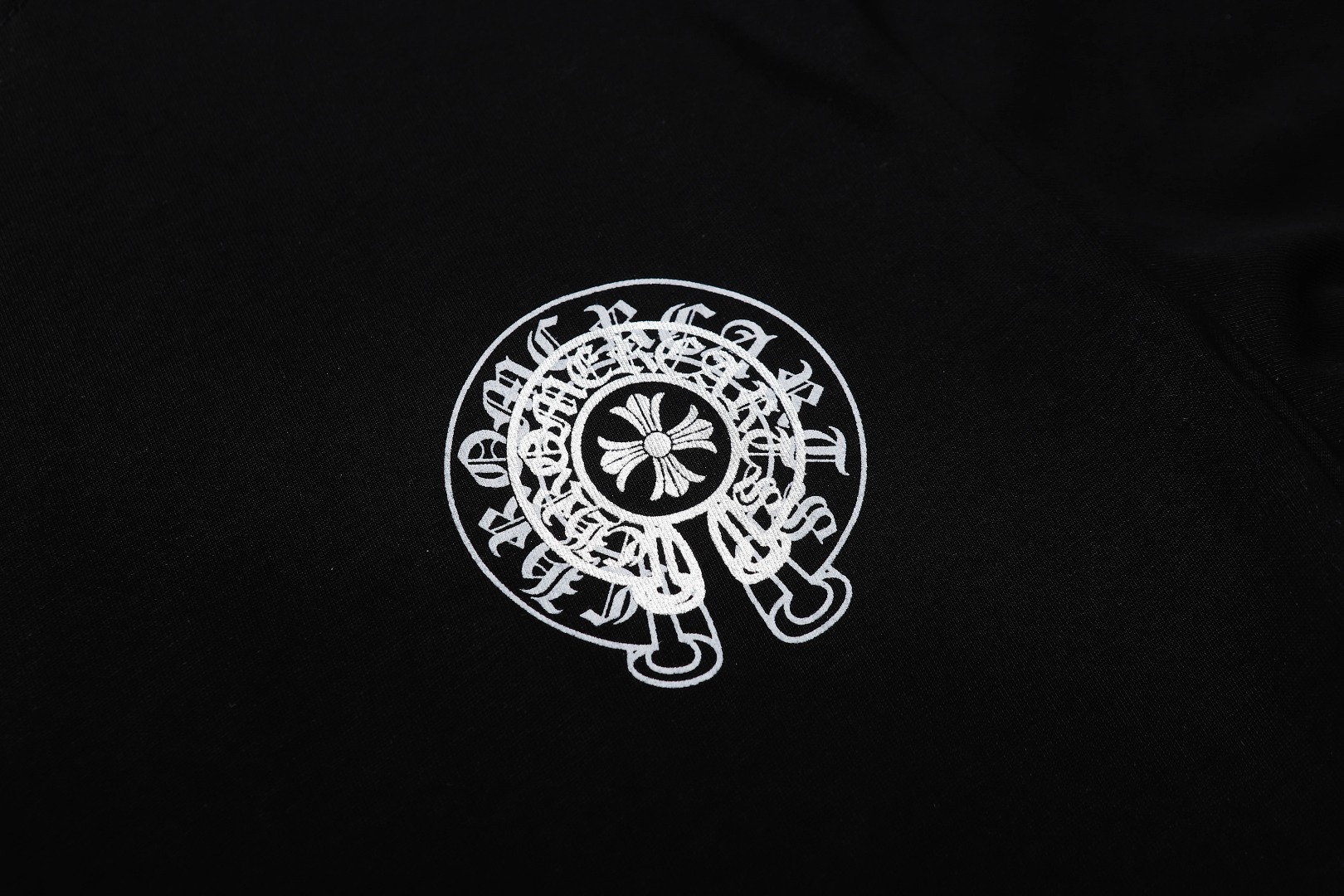 高版本Chrome Hearts 克罗心重影拉丝马蹄印花短袖