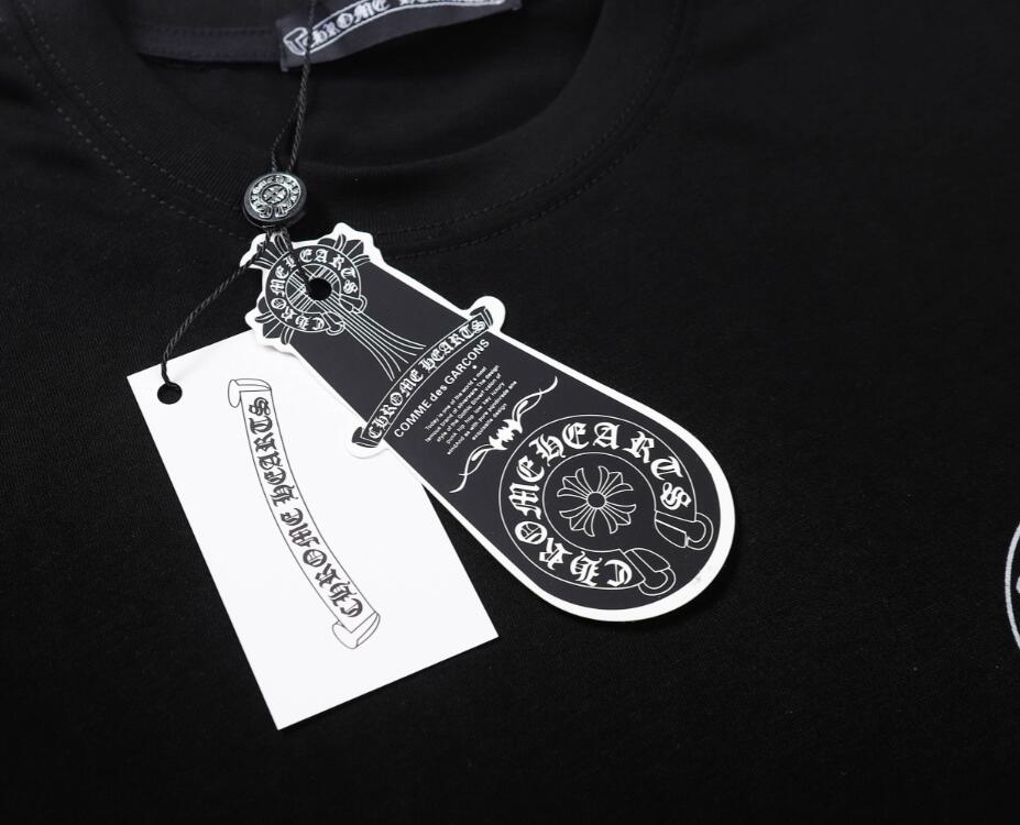 高版本Chrome Hearts 克罗心重影拉丝马蹄印花短袖