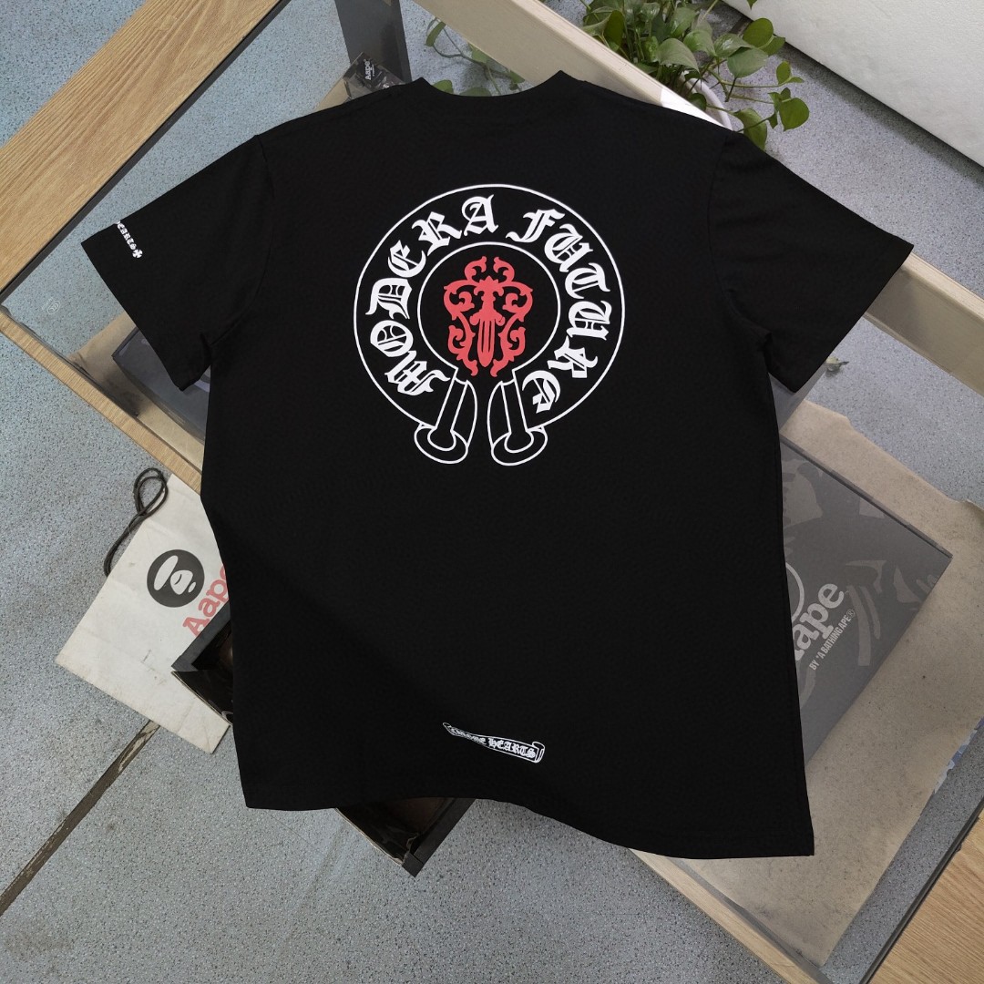 高版本Chrome Hearts 克罗心马蹄宝剑印花短袖