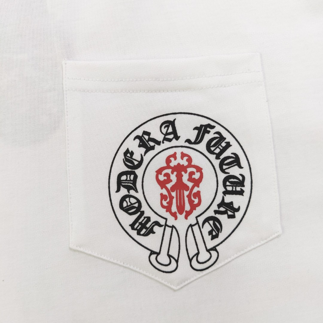 高版本Chrome Hearts 克罗心马蹄宝剑印花短袖