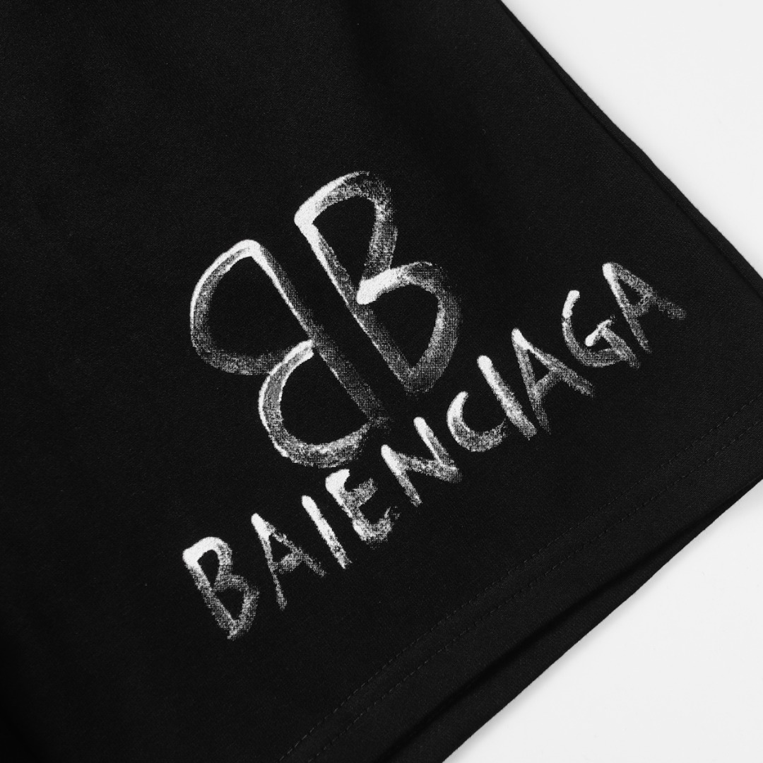 190 高版本BALENCIGA巴黎世家 涂鸦字母印花短裤