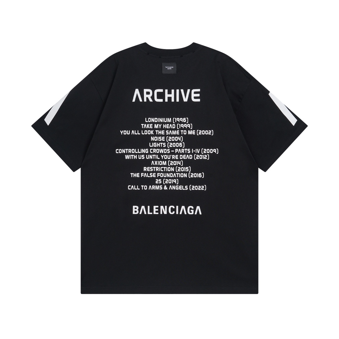 180 高版本BALENCIAGA/巴黎世家 x Archive合作款短袖T恤