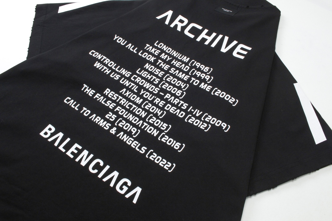 180 高版本BALENCIAGA/巴黎世家 x Archive合作款短袖T恤