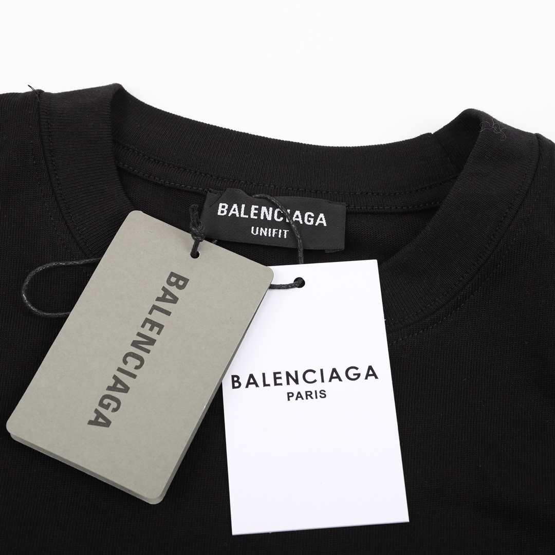 170 高版本BALENCIAGA/巴黎世家 多国语言LOGO集合印花短袖T恤