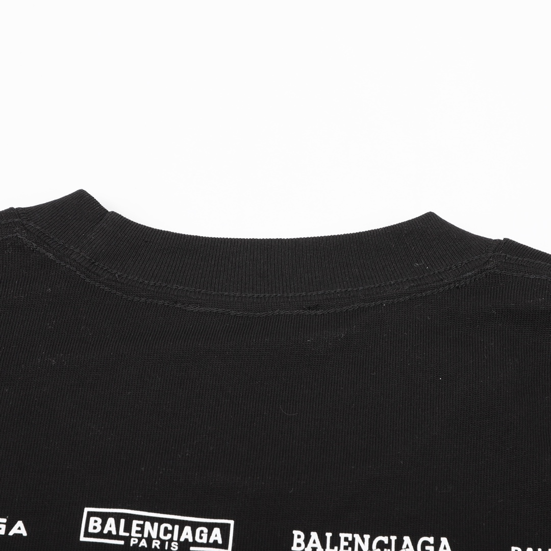 170 高版本BALENCIAGA/巴黎世家 多国语言LOGO集合印花短袖T恤