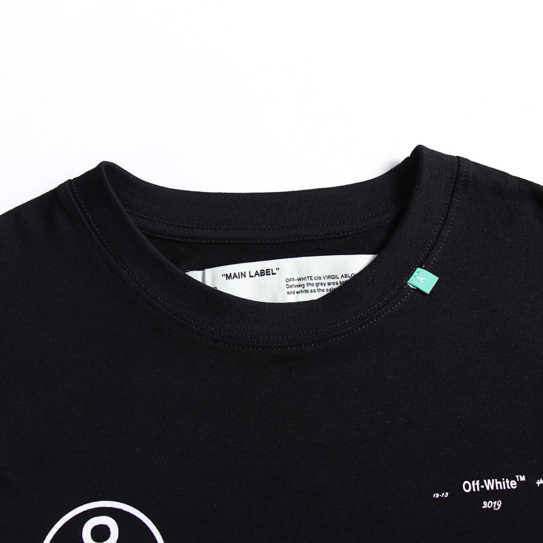 170 高版本OFF-WHITE 19ss口红色箭头印花短袖