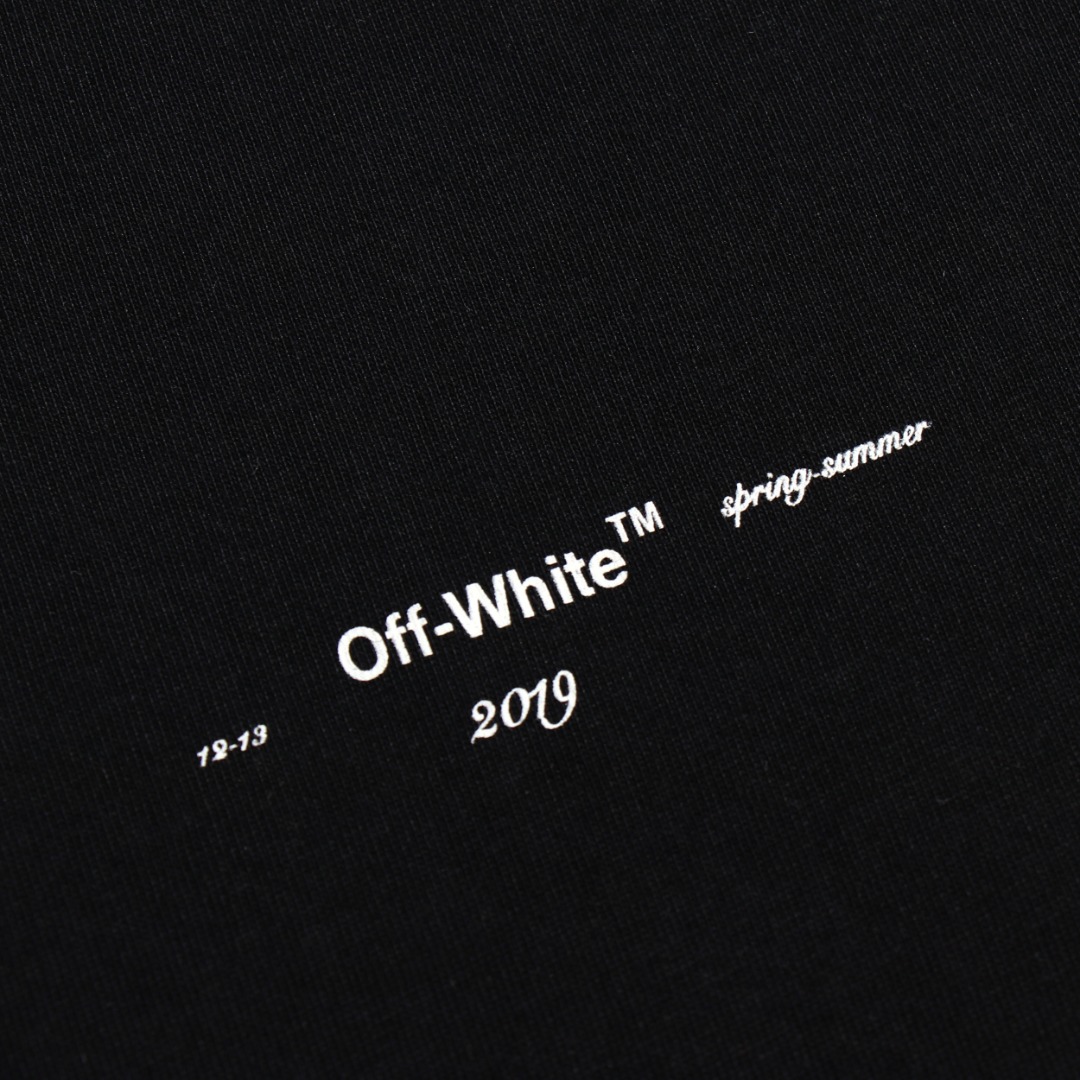 高版本OFF-WHITE C/O VIRGIL ABLOH 19ss水彩莫奈油画箭头短袖T恤