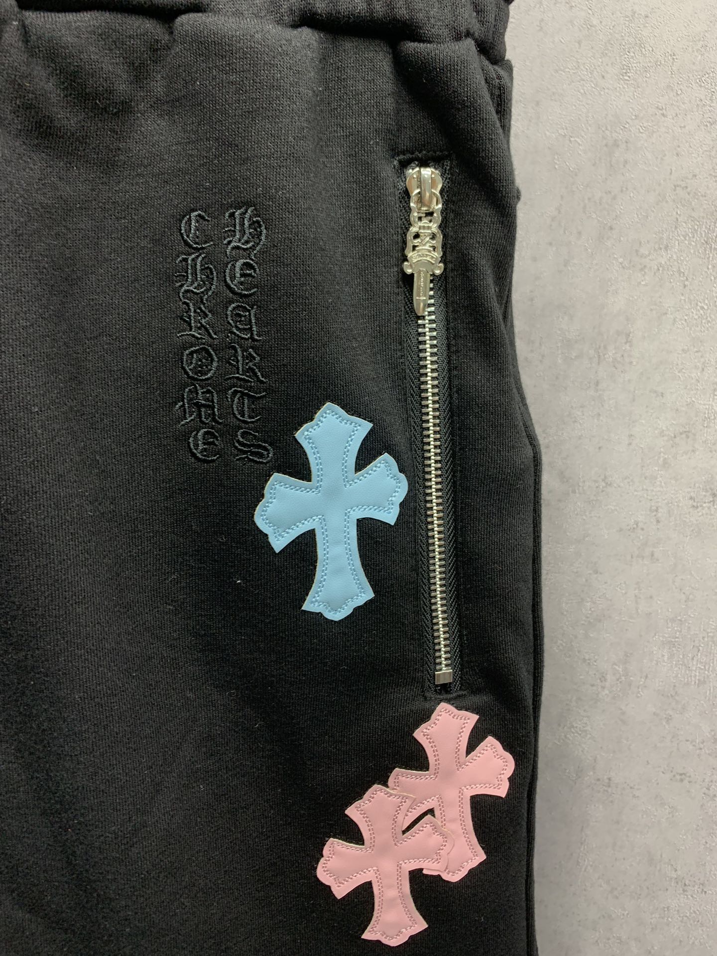 高版本Chrome Hearts 克罗心皮标十字短裤男女同款