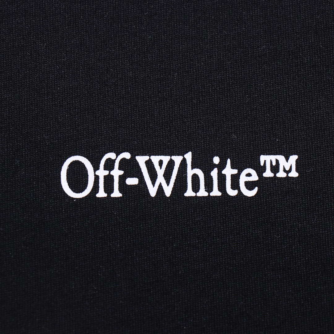 高版本OFF-WHITE 23ss彩虹卡通人印花箭头短袖T恤经典os版型