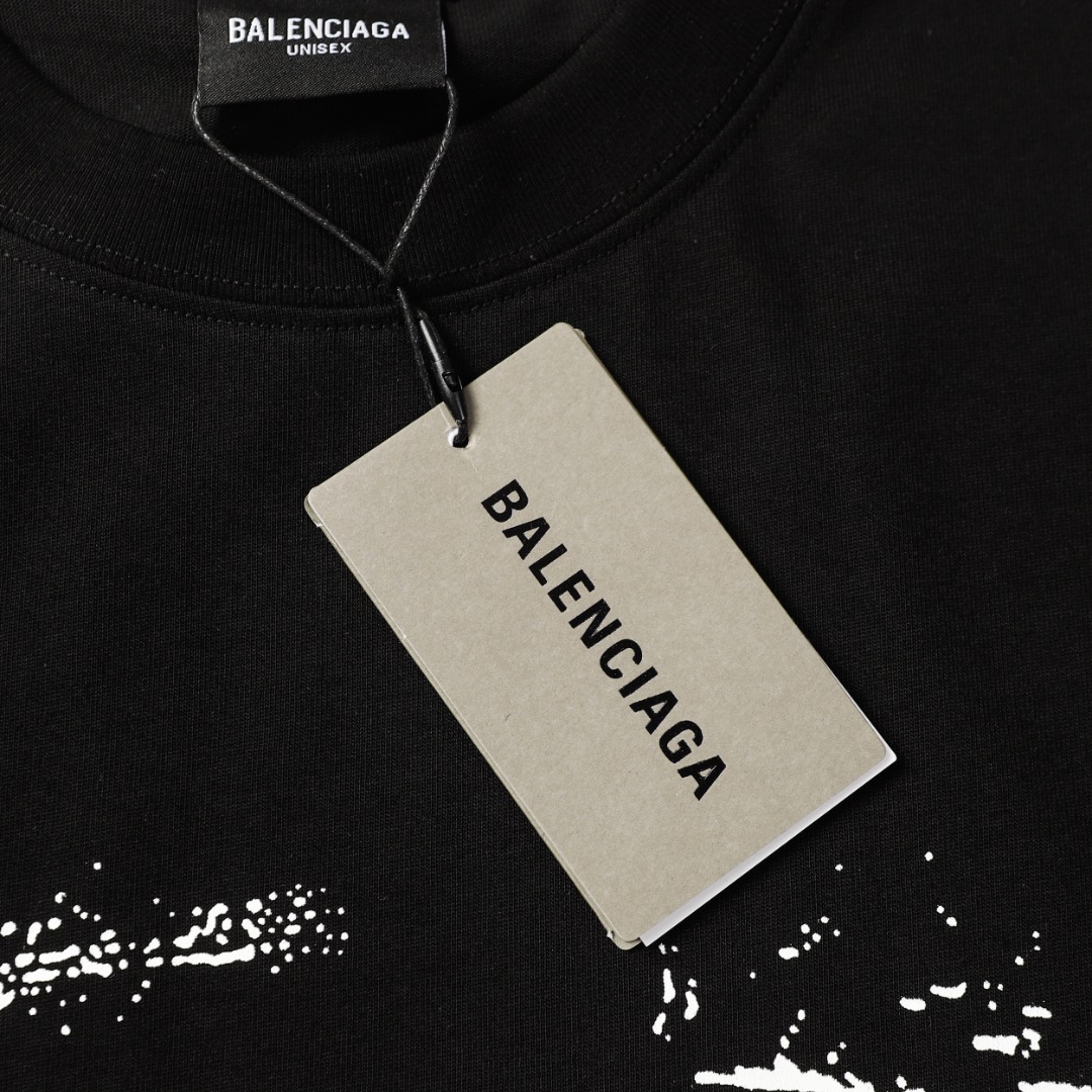 高版本BALENCIAGA/巴黎世家 涂鸦字母印花短袖T恤