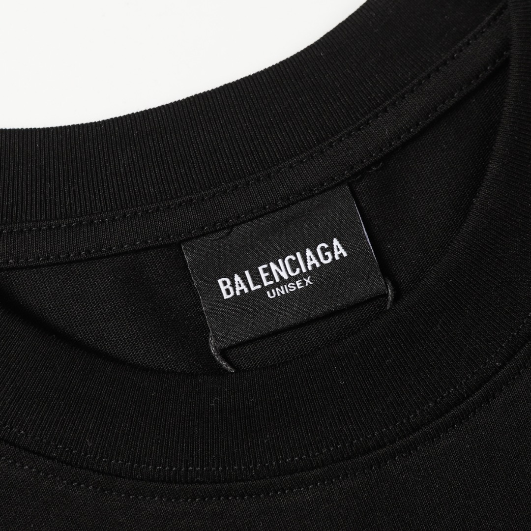 高版本BALENCIAGA/巴黎世家 涂鸦字母印花短袖T恤