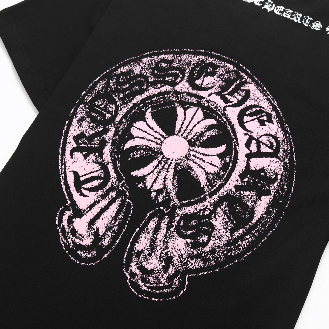 高版本Chrome Hearts 克罗心 涂鸦马蹄发泡印花短袖