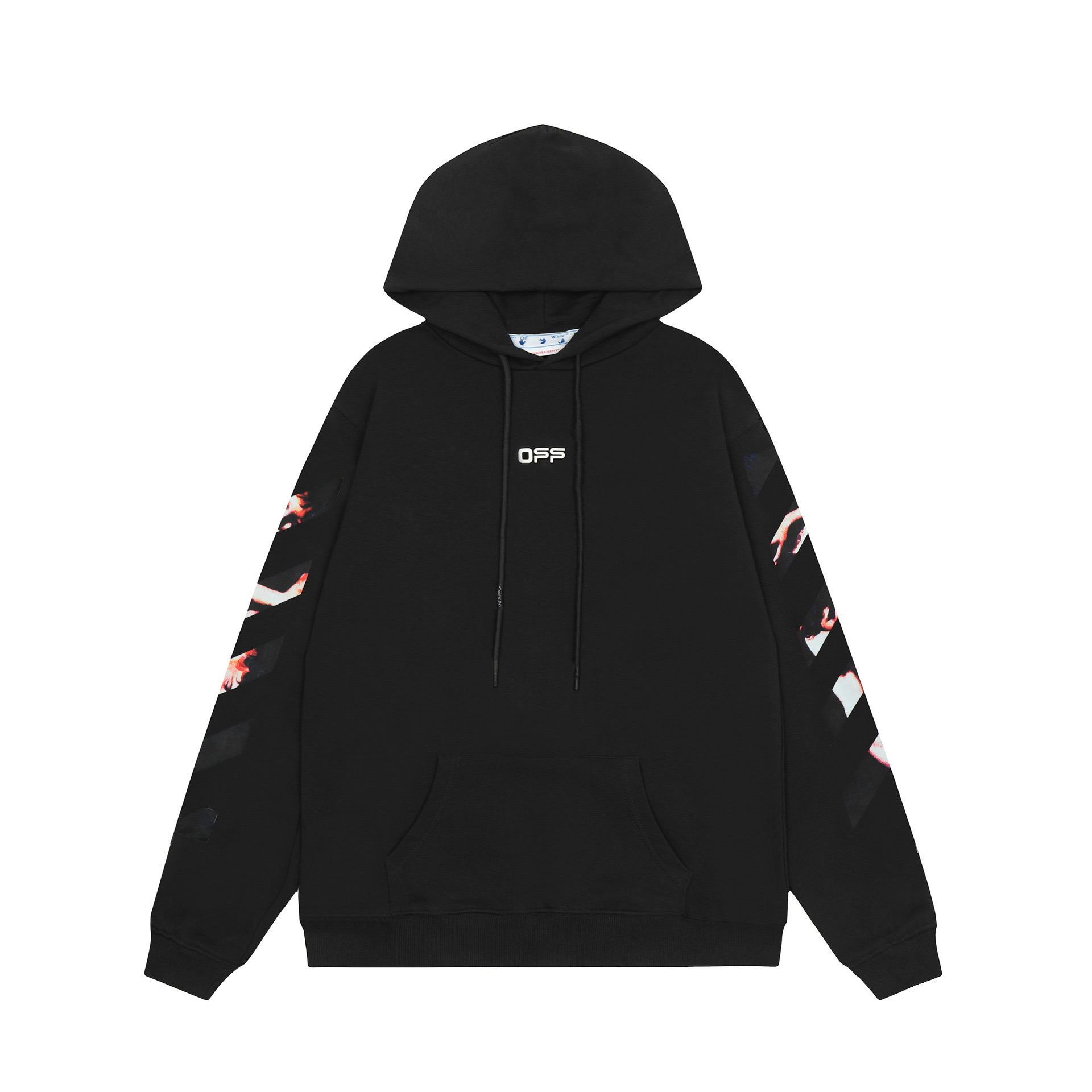 高版本OFF-WHITE C/O VIRGIL ABLOH 卡拉瓦乔圣母油画印花连帽卫衣