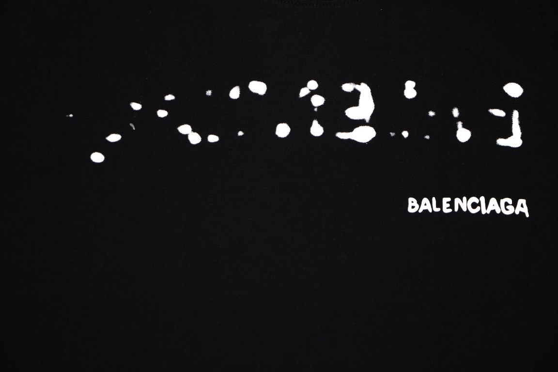 高版本BALENCIAGA/巴黎世家 模糊字母印花短袖T恤