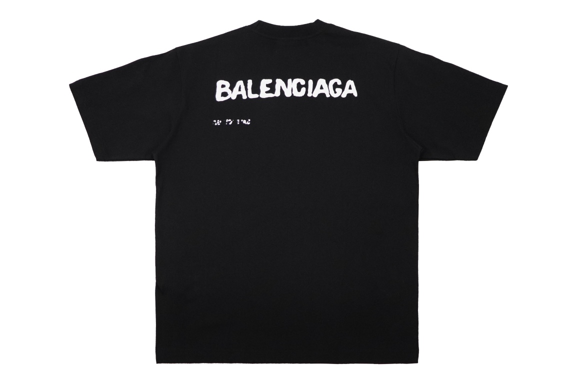 高版本BALENCIAGA/巴黎世家 模糊字母印花短袖T恤