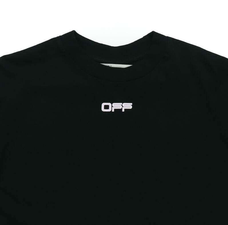 高版本OFF-WHITE 20ss 机场胶带警戒线箭头短袖T恤