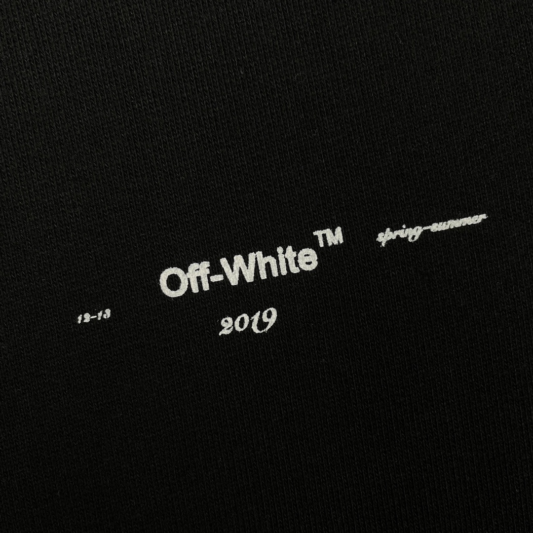 高版本OFF-WHITE C/O VIRGIL ABLOH 19ss莫奈油画箭头印花圆领卫衣