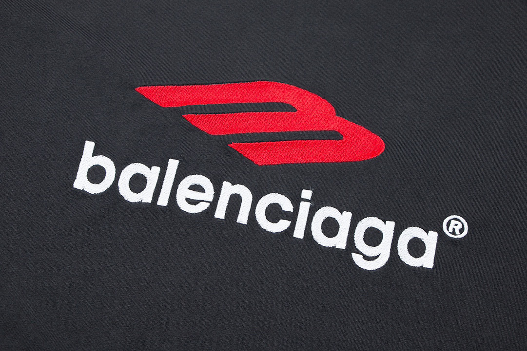 高版本BALENCIAGA/巴黎世家 logo字母刺绣短袖T恤