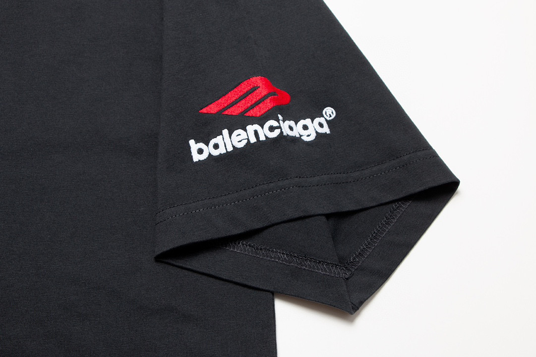 高版本BALENCIAGA/巴黎世家 logo字母刺绣短袖T恤